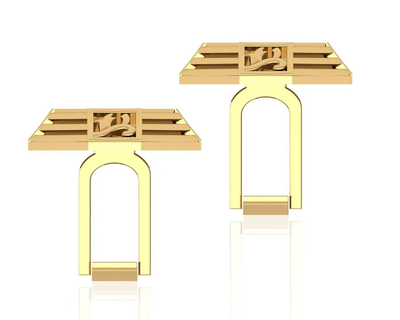 James Simple Gold Cufflinks - Jewelslane