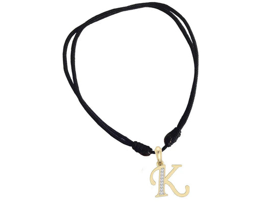 Gold Alphabet K charm - Jewelslane