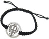 Khanda Bracelet in Silver with Plain Border & Studded with 34 Diamonds - Jewelslane