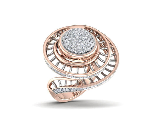 Lora designer diamond ring in gold - Jewelslane