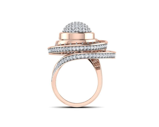 Lora designer diamond ring in gold - Jewelslane