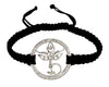 Durga Mata Bracelet with diamonds in silver - Jewelslane