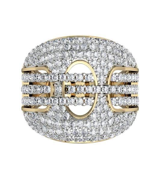 Magnificent Wide Diamond Ring - Jewelslane