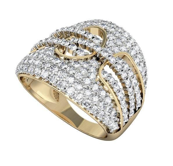 Magnificent Wide Diamond Ring - Jewelslane