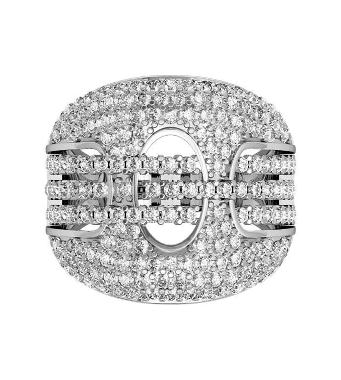 Magnificent Wide Diamond Ring - Jewelslane