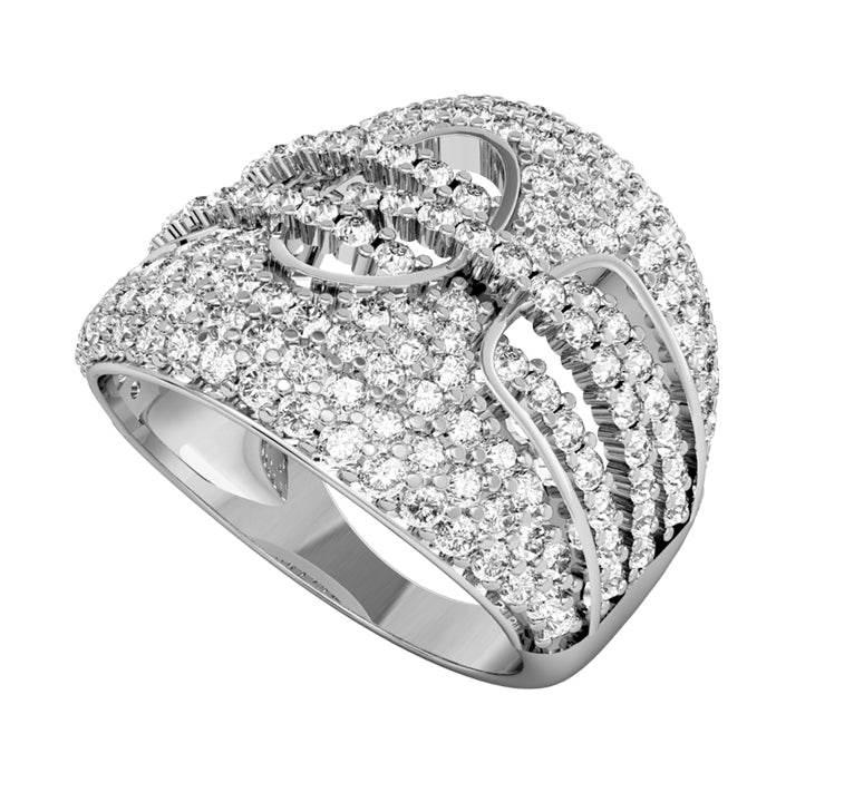Magnificent Wide Diamond Ring - Jewelslane