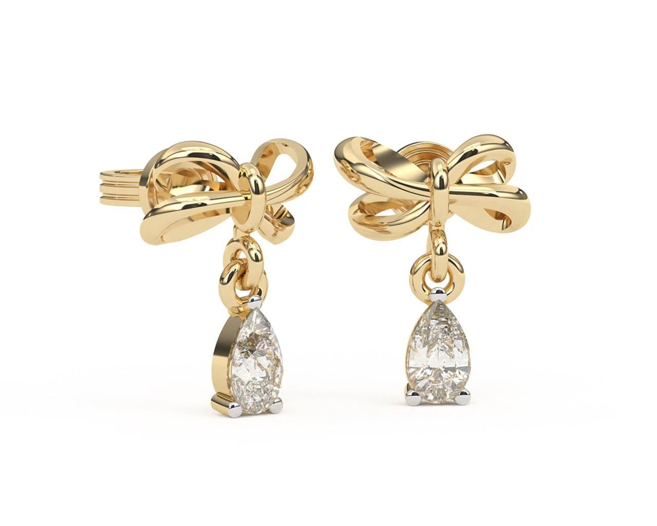 Marvel Diamond earrings in 14k Gold - Jewelslane