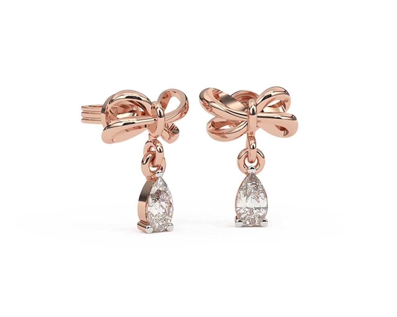 Marvel Diamond earrings in 14k Gold - Jewelslane