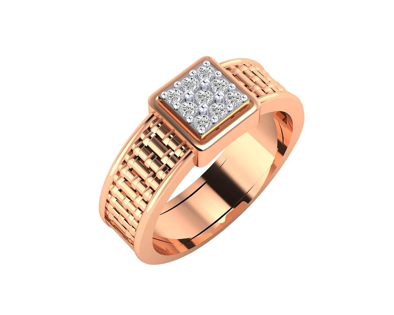 Matt Diamond Engagement Ring for Men - Jewelslane