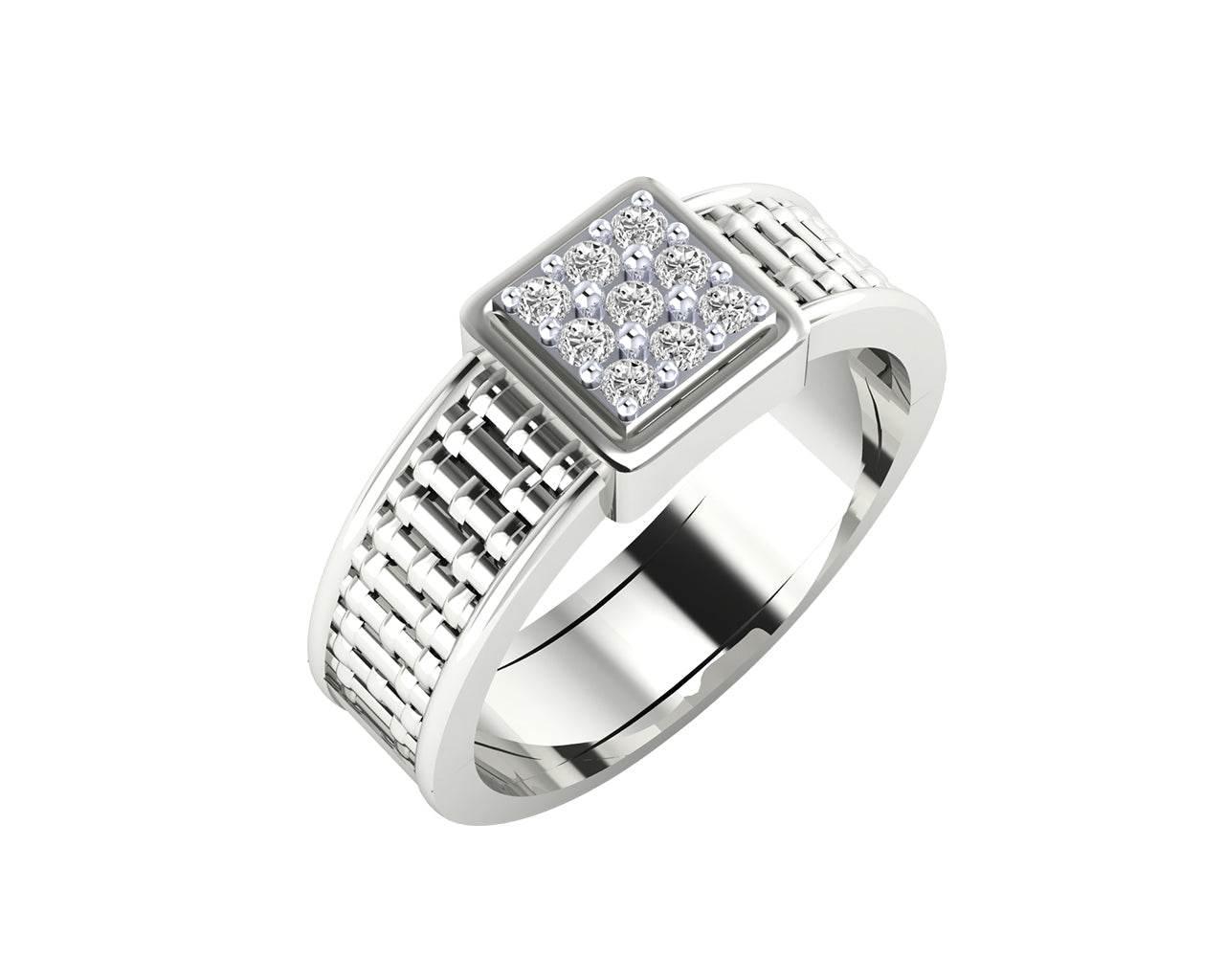 Matt Diamond Engagement Ring for Men - Jewelslane