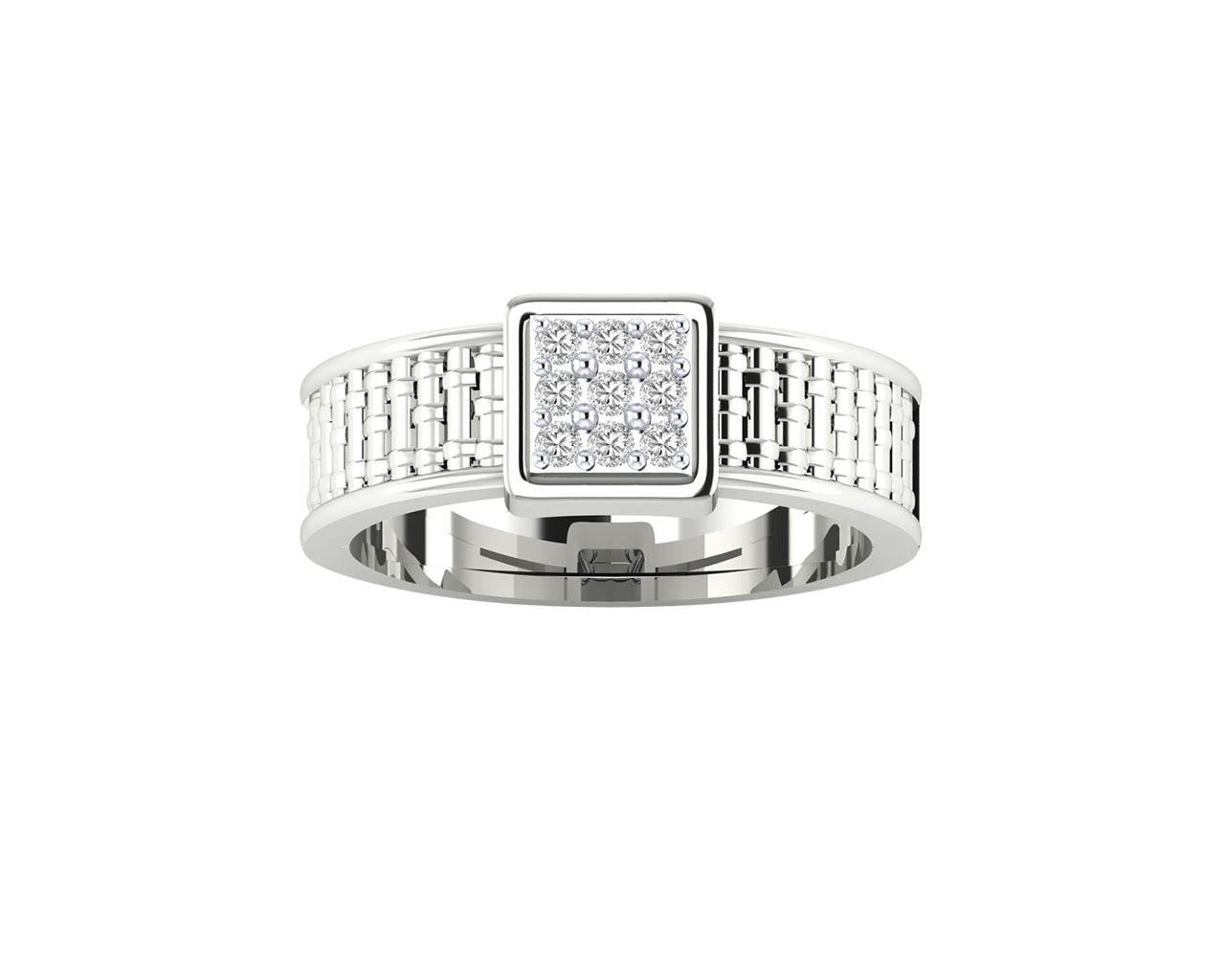 Matt Diamond Engagement Ring for Men - Jewelslane