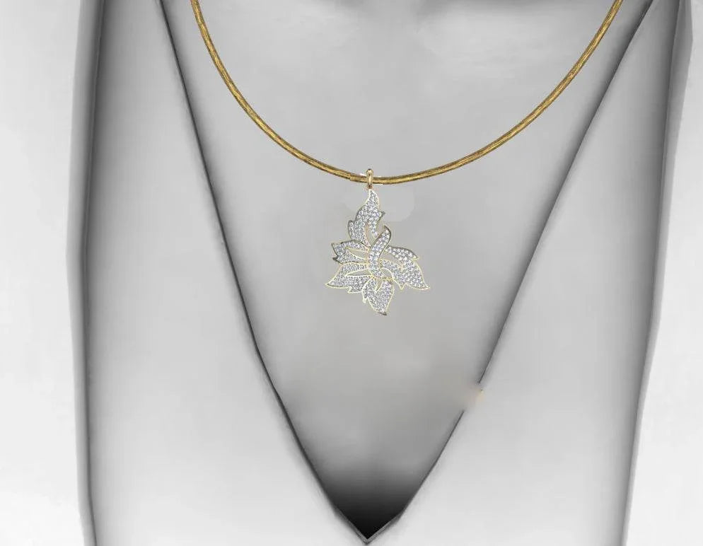 Modern Day designer diamond pendant - Jewelslane