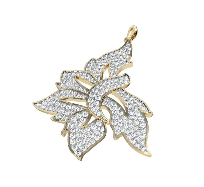 Modern Day designer diamond pendant - Jewelslane