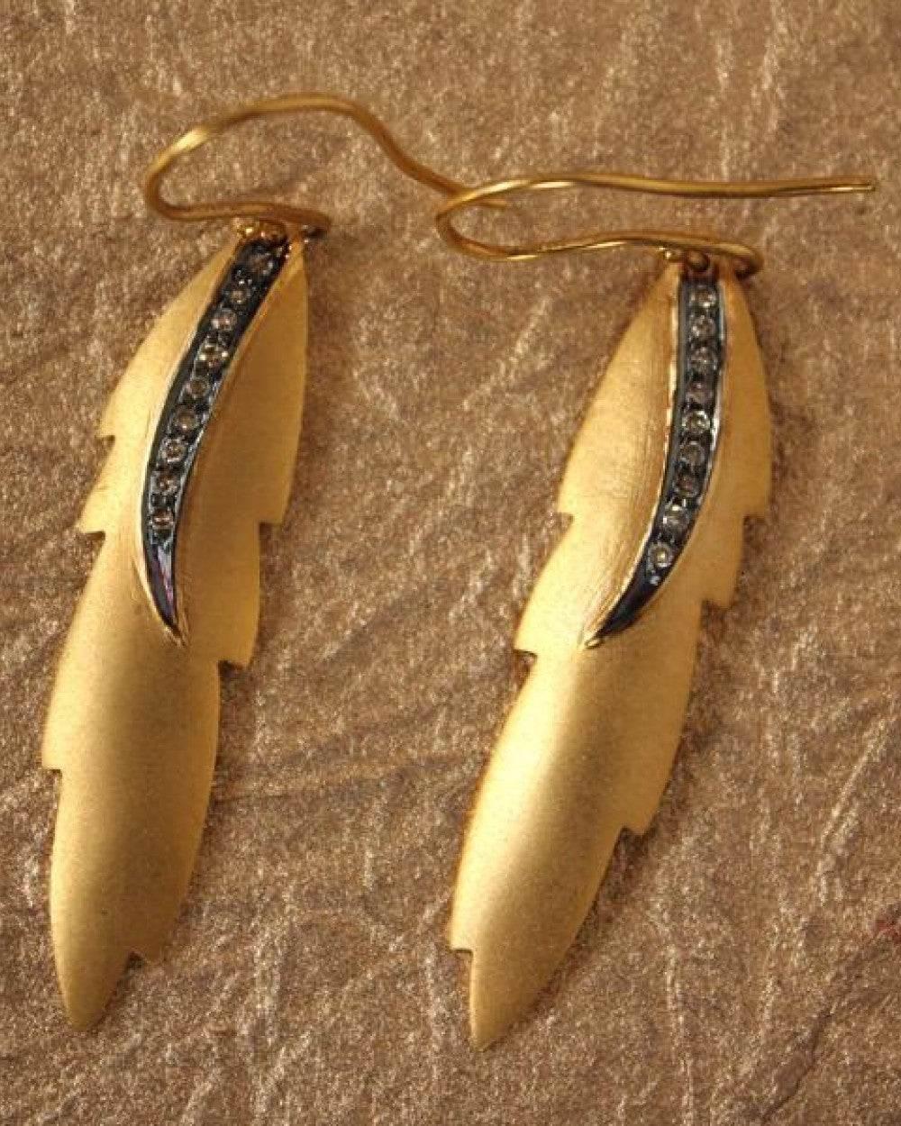 Gold Earrings with Diamonds - Jewelslane