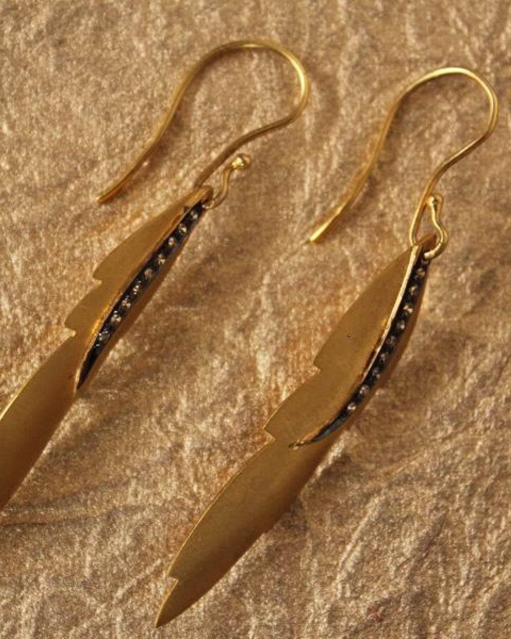 Gold Earrings with Diamonds - Jewelslane