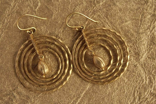 Gold Concentric Hoops - Jewelslane