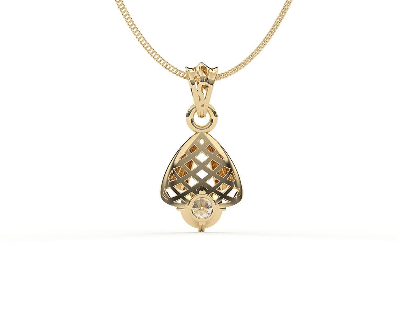 Naomi Diamond Pendant in 14k Gold - Jewelslane