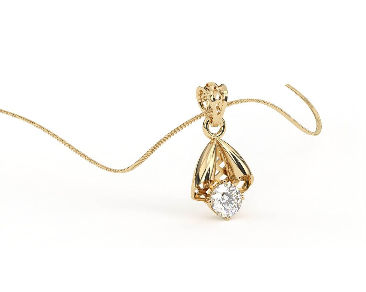 Naomi Diamond Pendant in 14k Gold - Jewelslane