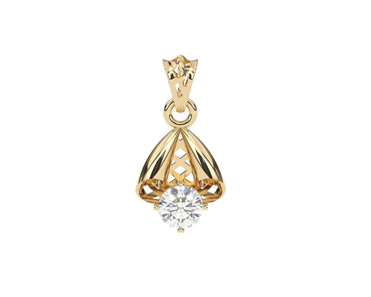 Naomi Diamond Pendant in 14k Gold - Jewelslane