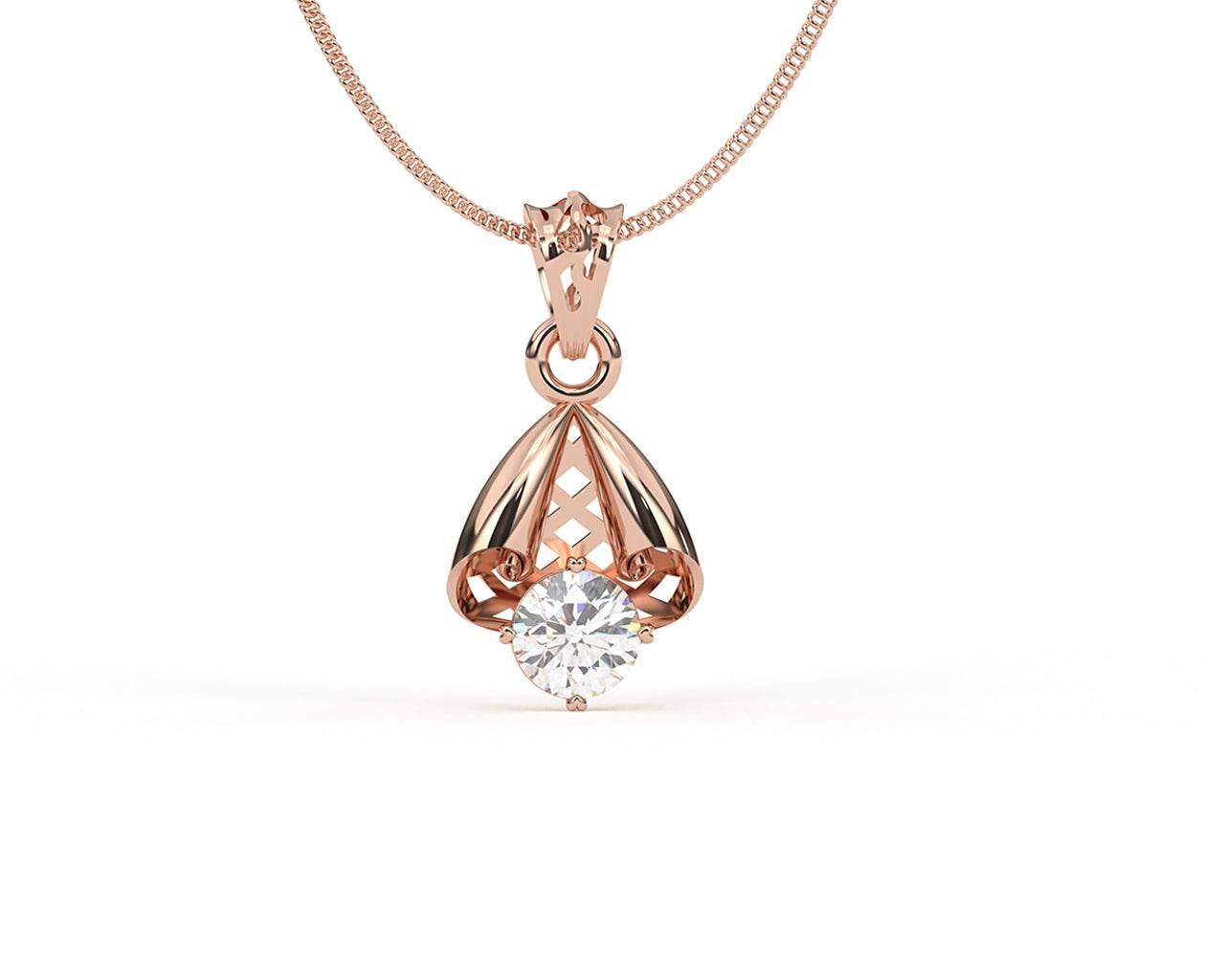 Naomi Diamond Pendant in 14k Gold - Jewelslane