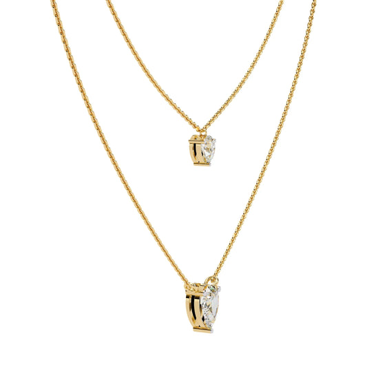 Nidhi Lab Grown Solitaire Diamond Necklace in 14k gold - Jewelslane