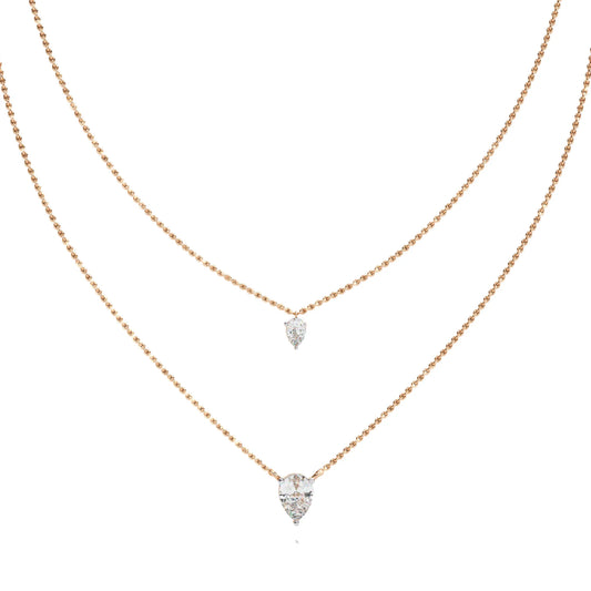 Nidhi Lab Grown Solitaire Diamond Necklace in 14k gold - Jewelslane