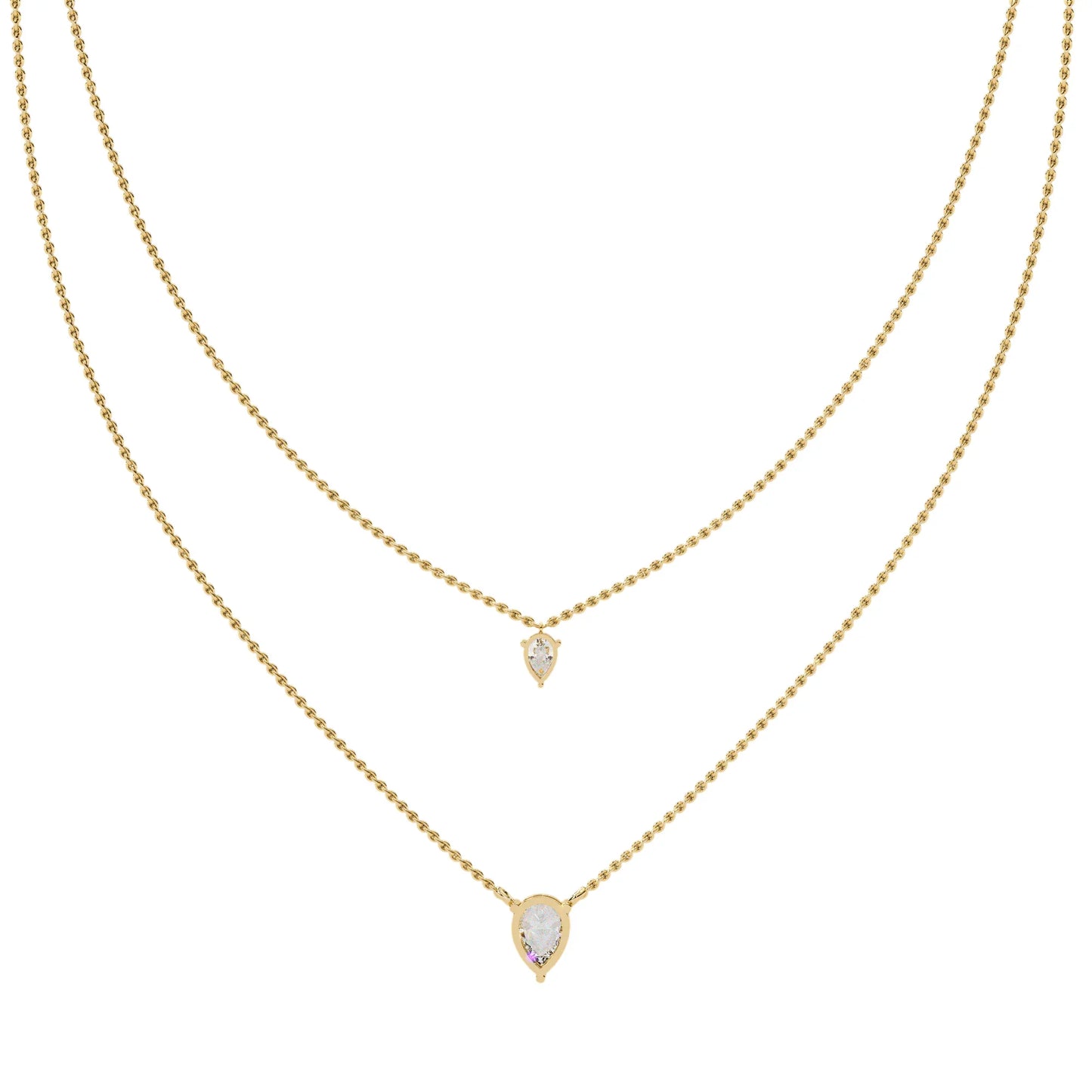 Nidhi Lab Grown Solitaire Diamond Necklace in 14k gold - Jewelslane