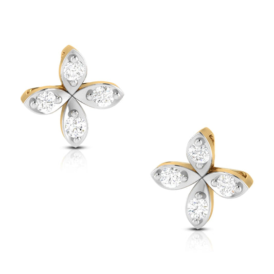 Nova Diamond Studs in 14k Gold - Jewelslane