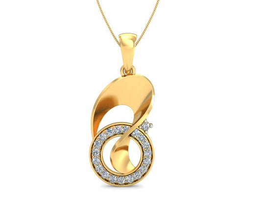 Olivia Diamond Pendant in Gold - Jewelslane