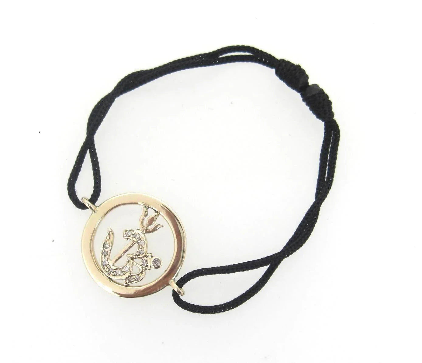 Om Shakti Bracelet in Gold with Diamond - Jewelslane