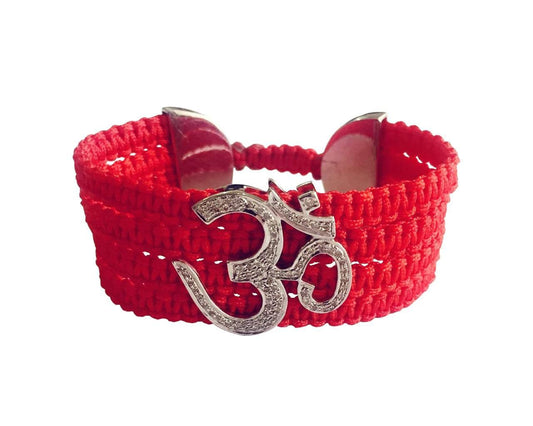 Om Cuff Bracelet with diamonds - Jewelslane