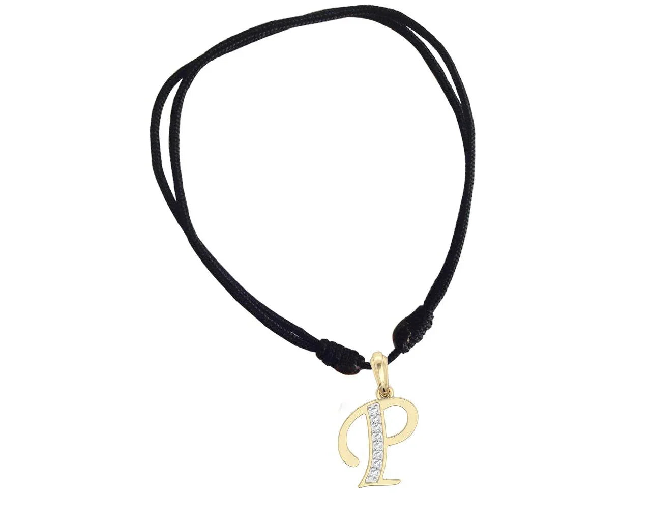 Gold Alphabet P charm - Jewelslane