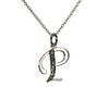 Alphabet P pendant with diamonds - Jewelslane