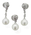 Pearl Diamond Pendant Set - Jewelslane