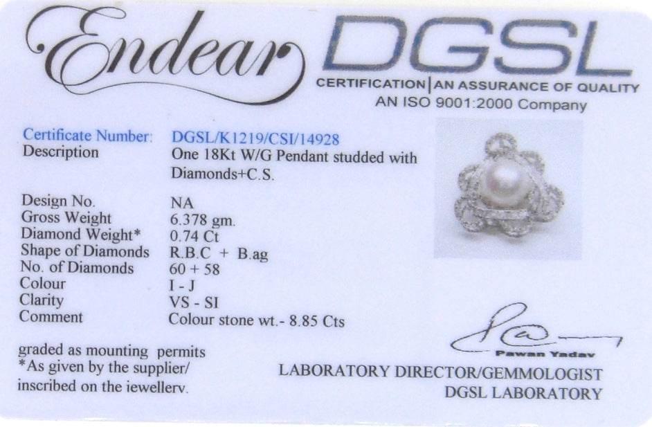 Pearl Diamond Pendant - Jewelslane