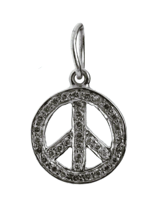 Peace Sign Charm Silver - Jewelslane