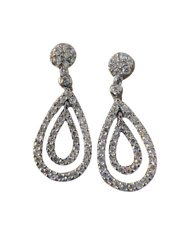 Pear Shape Diamond Earrings - Jewelslane