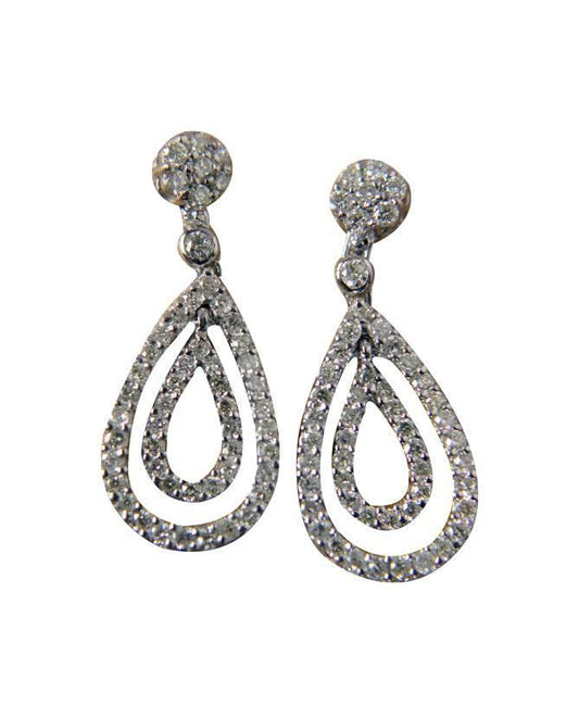 Pear Shape Diamond Earrings - Jewelslane