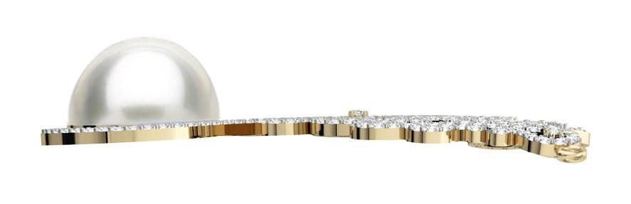 Pearl & Diamond Designer Pendant - Jewelslane