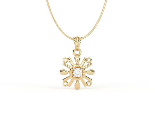 Peggy Diamond Pendant in 14k Gold - Jewelslane