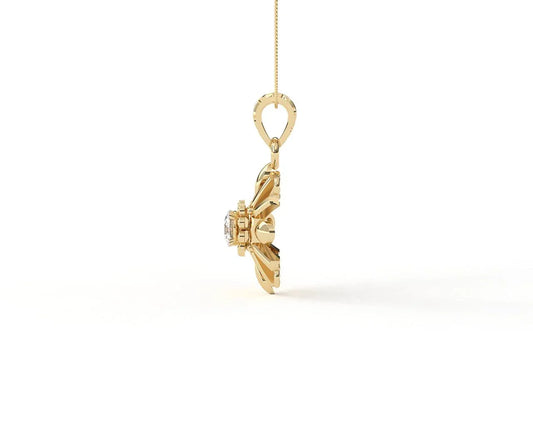 Peggy Diamond Pendant in 14k Gold - Jewelslane