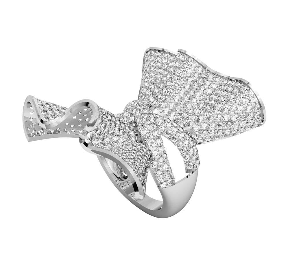 Penelope Diamond Cocktail ring in gold - Jewelslane