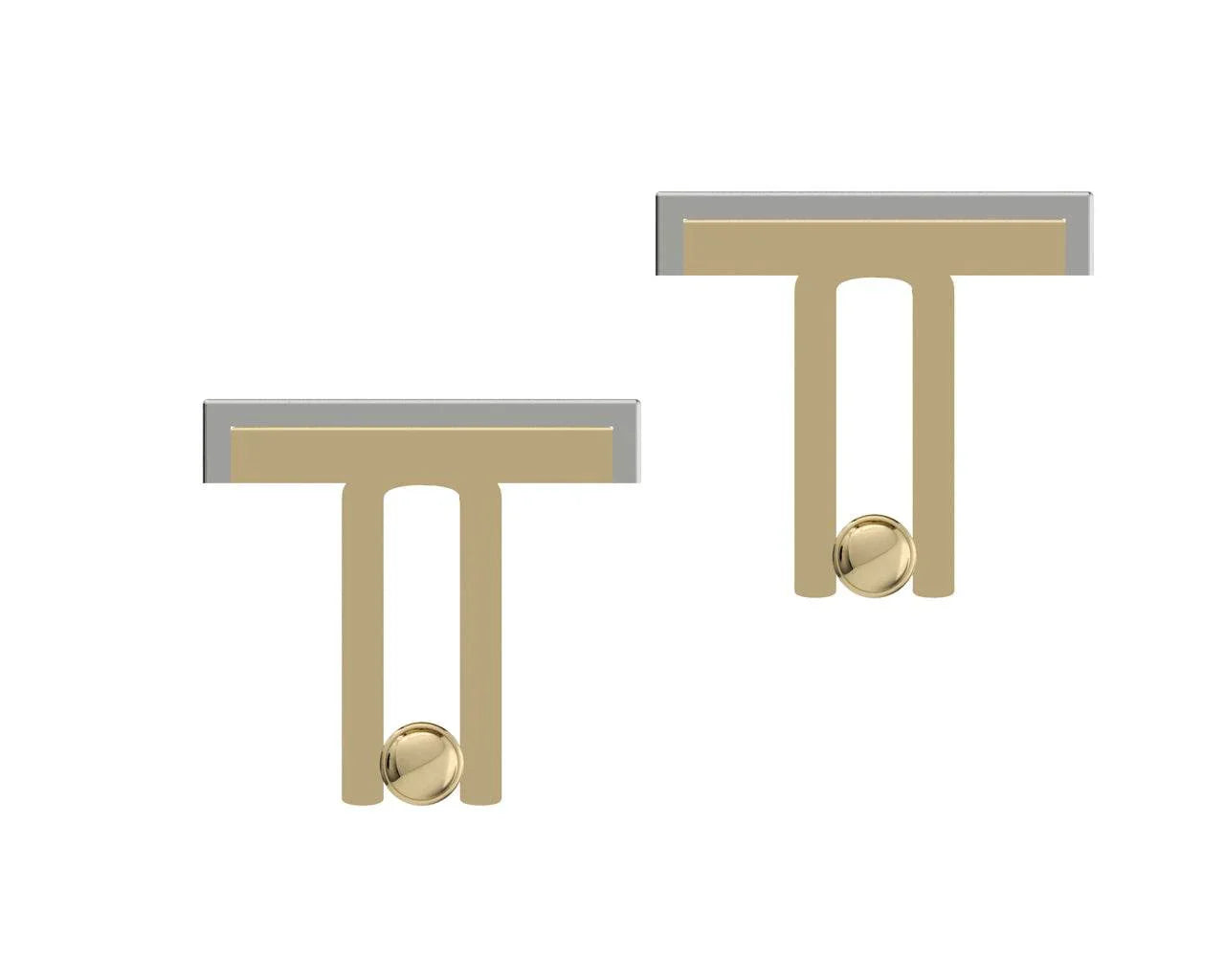 Phillipe Two Tone Gold cufflinks - Jewelslane
