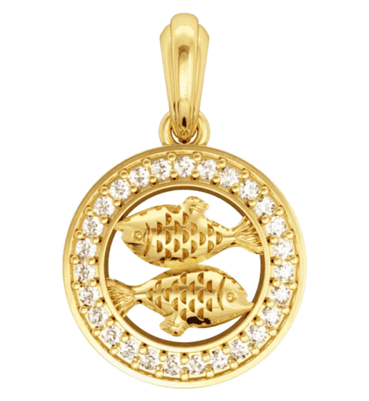 Pisces Charm in Gold - Jewelslane