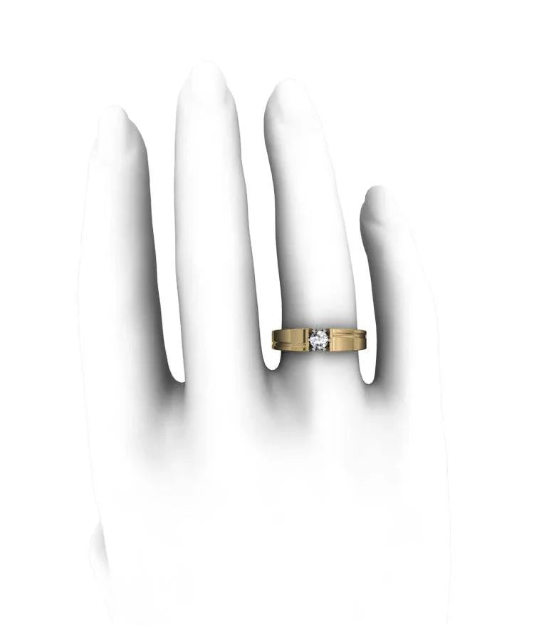 Pratap Solitaire Diamond Ring for Men - Jewelslane