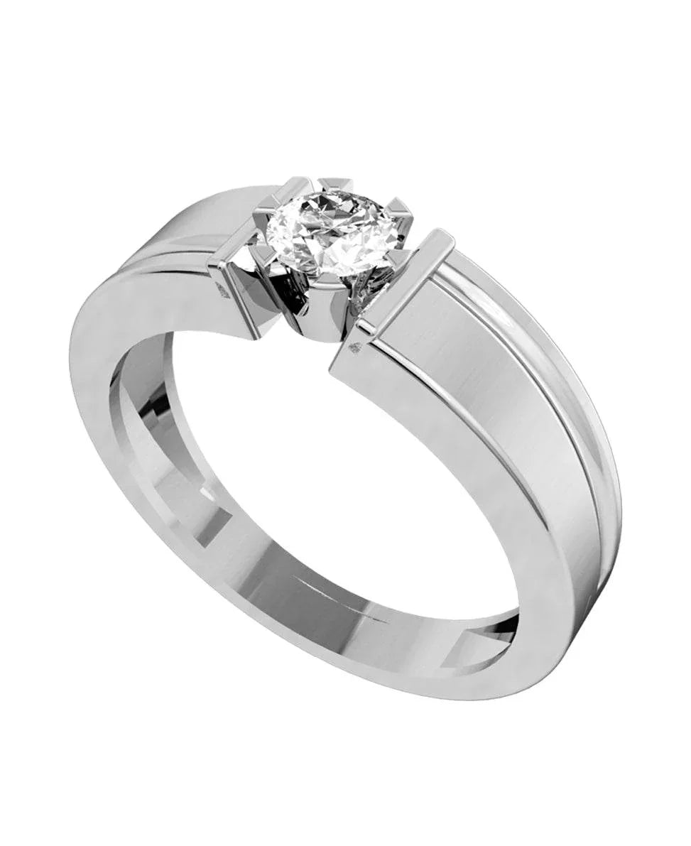 Pratap Solitaire Diamond Ring for Men - Jewelslane