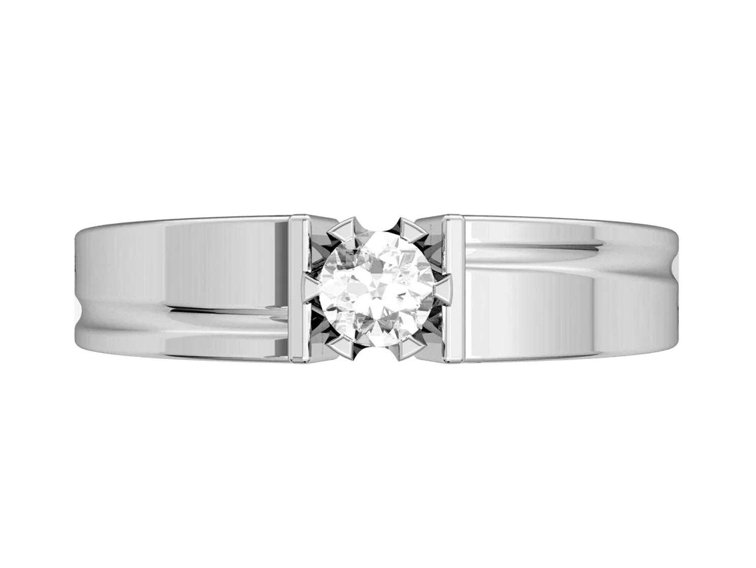 Pratap Solitaire Diamond Ring for Men - Jewelslane