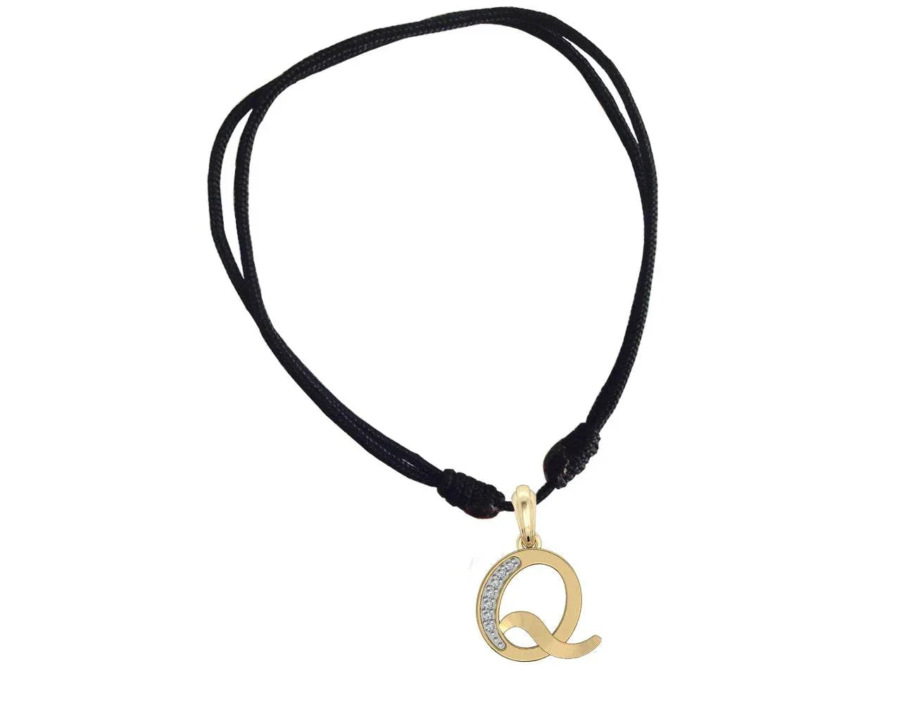 Gold Alphabet Q charm - Jewelslane