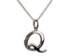 Alphabet Q pendant with diamonds - Jewelslane