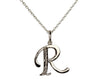 Alphabet R pendant with diamonds - Jewelslane